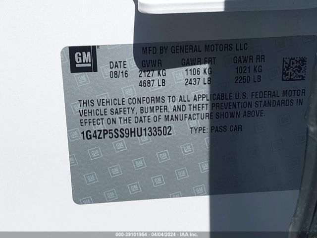 1G4ZP5SS9HU133502 Buick Lacrosse Essence