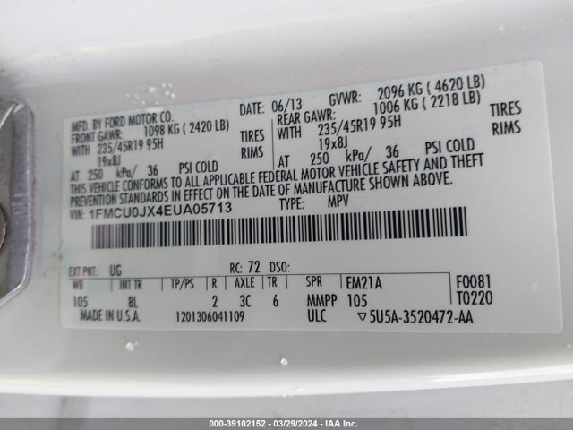 Ford Escape Titanium 2014 1FMCU0JX4EUA05713 Image 9