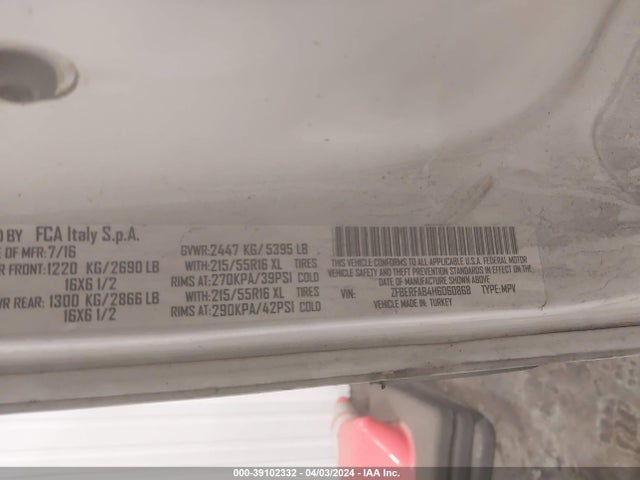RAM Promaster City Tradesman 2017 ZFBERFAB4H6D60868 Image 9