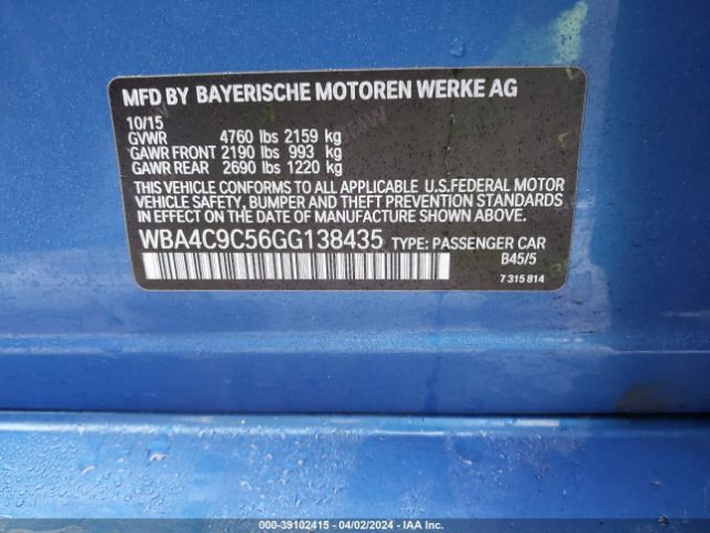 WBA4C9C56GG138435 BMW 428i Gran Coupe Xdrive