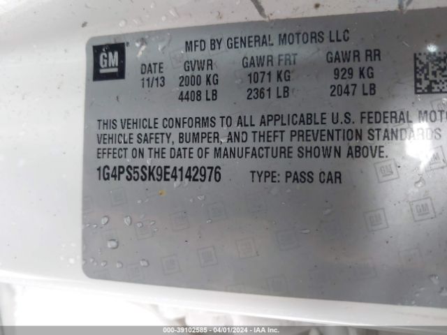 1G4PS5SK9E4142976 Buick Verano Leather Group