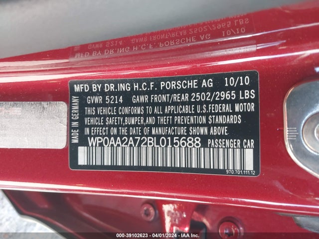 2011 PORSCHE PANAMERA WP0AA2A72BL015688 Photo 8