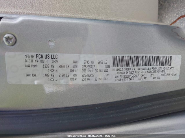 Dodge Grand Caravan Sxt 2020 2C4RDGCG7LR179421 Image 9