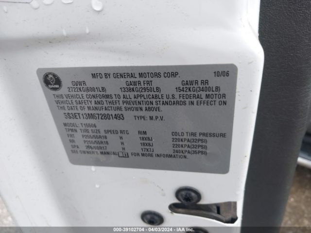 2007 SAAB 9-7X 5S3ET13M672801493 Photo 8