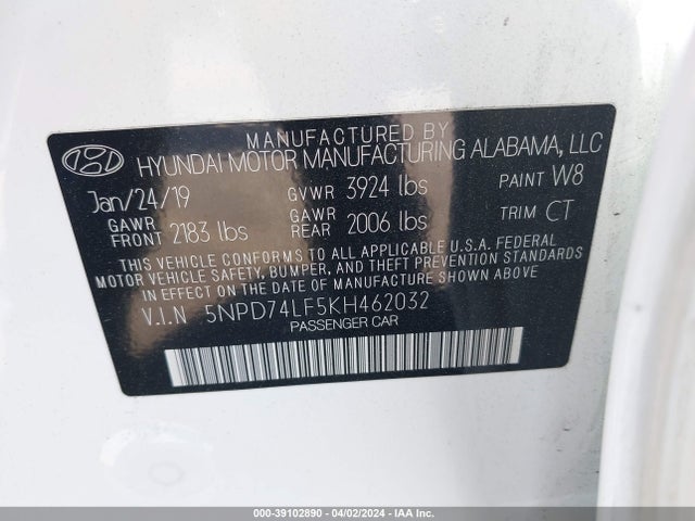 Hyundai ELANTRA SE 2019 5NPD74LF5KH462032 Image 9