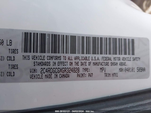 Dodge Grand Caravan Sxt 2016 2C4RDGCGXGR324828 Image 9