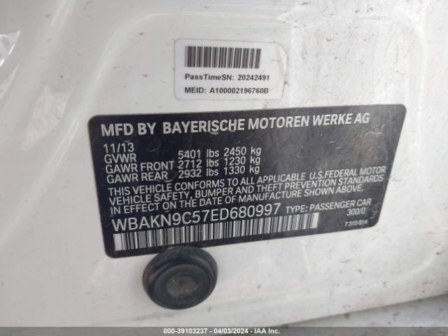 WBAKN9C57ED680997 BMW 550i