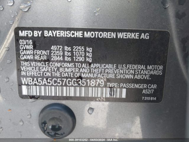 WBA5A5C57GG351879 BMW 528I