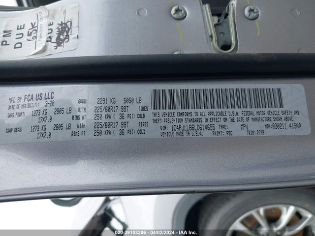 Jeep Cherokee Latitude Plus Fwd 2020 1C4PJLLB6LD614655 Image 9