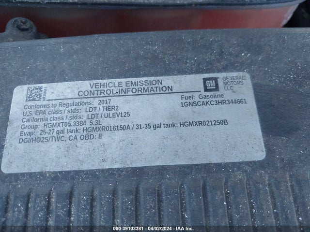 Chevrolet Tahoe Ls 2017 1GNSCAKC3HR344661 Image 9