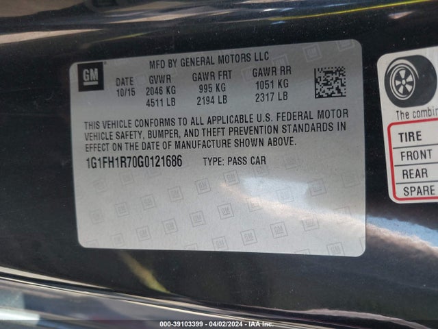 Chevrolet CAMARO 2SS 2016 1G1FH1R70G0121686 Image 9