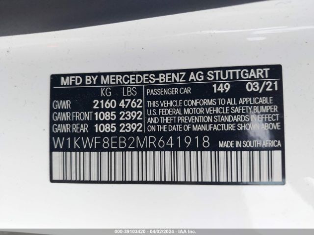 W1KWF8EB2MR641918 Mercedes-Benz C 300 4matic