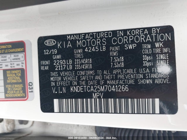 KIA Seltos Sx Turbo 2021 KNDETCA25M7041266 Image 9
