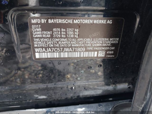WBAJA7C57JWA71809 BMW 530i Xdrive
