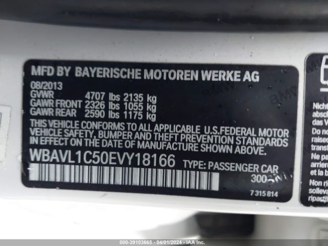 WBAVL1C50EVY18166 BMW X1 Xdrive28i