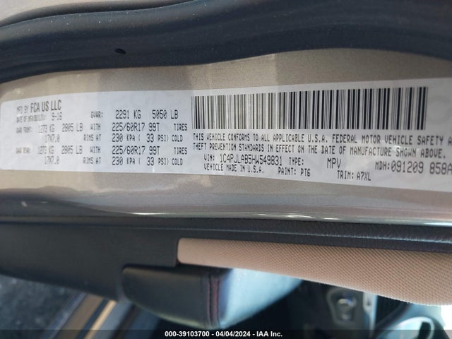1C4PJLAB5HW549831 Jeep Cherokee Sport Fwd