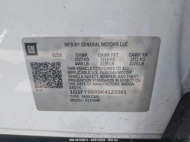Chevrolet BOLT EV LT 2019 1G1FY6S05K4123381 Image 9