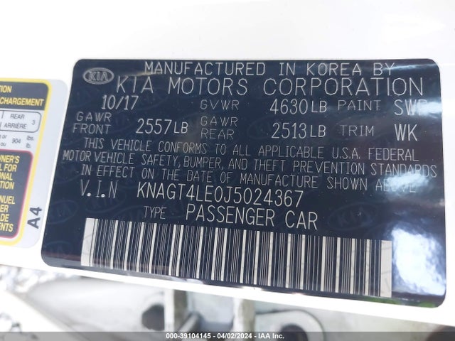 KIA Optima Hybrid Premium 2018 KNAGT4LE0J5024367 Image 9