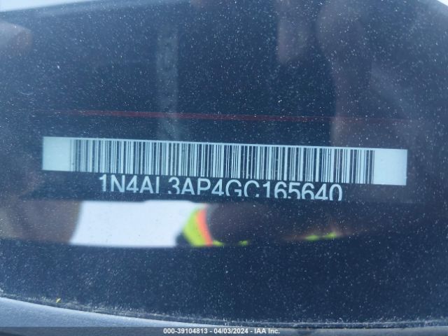 1N4AL3AP4GC165640 Nissan Altima 2.5/2.5 S/2.5 Sl/2.5 Sr/2.5 Sv
