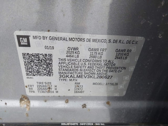 GMC Terrain Sle 2019 3GKALMEV3KL280627 Image 9