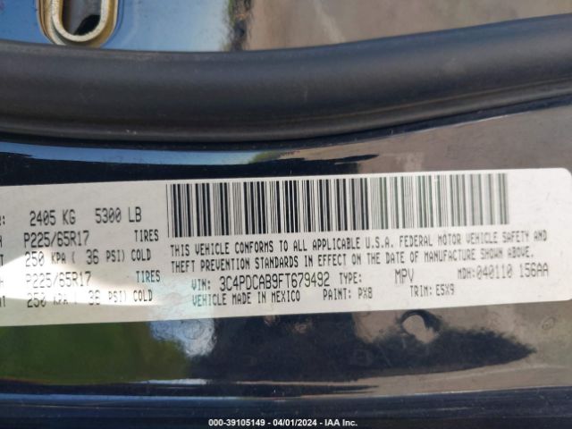 3C4PDCAB9FT679492 Dodge Journey American Value Pkg