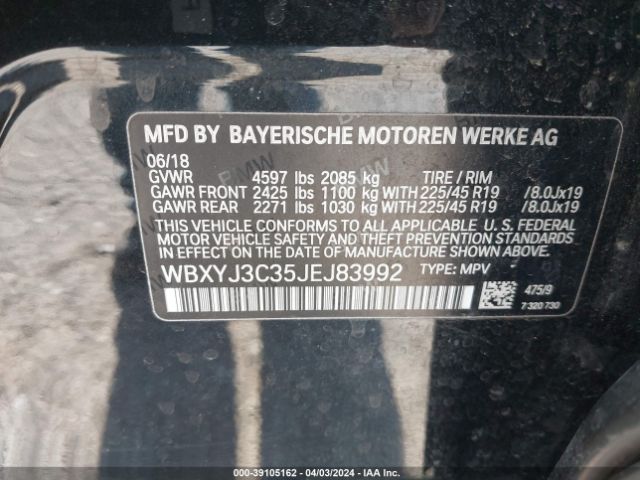 WBXYJ3C35JEJ83992 BMW X2 Sdrive28i