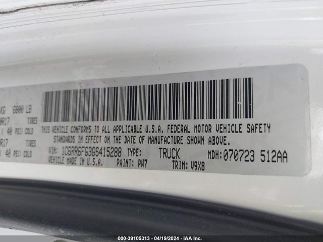 1C6RR6FG3GS415288 RAM 1500 Tradesman