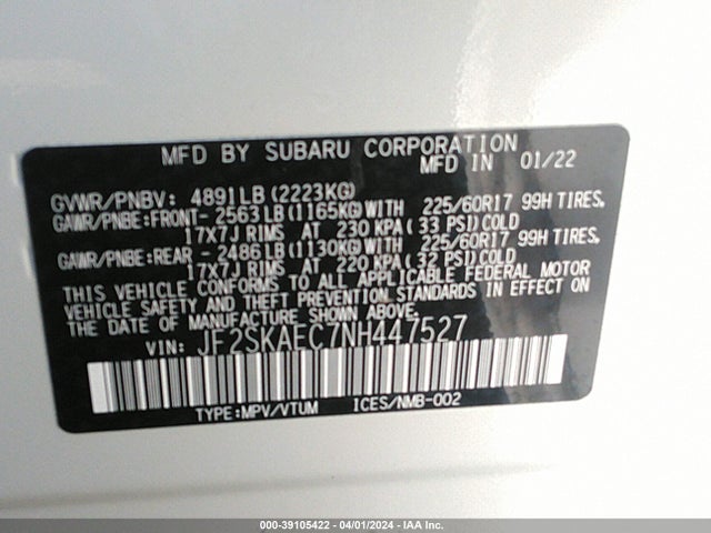 Subaru Forester Premium 2022 JF2SKAEC7NH447527 Image 9