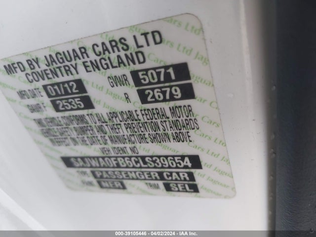 2012 JAGUAR XF SAJWA0FB6CLS39654 Photo 8