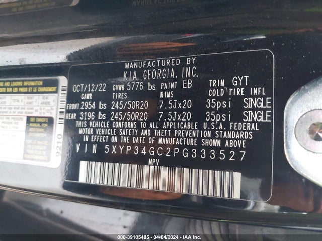 KIA Telluride Ex 2023 5XYP34GC2PG333527 Image 9