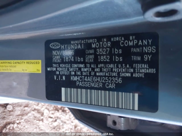 Hyundai Accent Value Edition 2017 KMHCT4AE6HU252356 Image 9