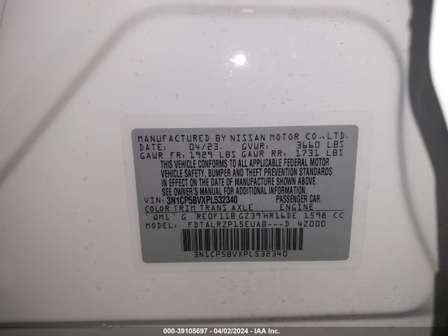 Nissan Kicks S Xtronic Cvt 2023 3N1CP5BVXPL532340 Image 9