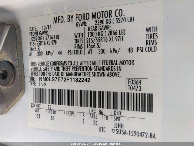 Ford Transit Connect Xl 2015 NM0LS7E72F1182242 Image 9