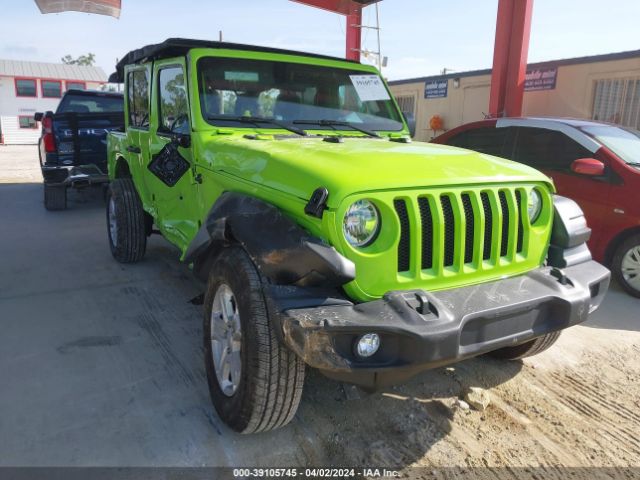Auction sale of the 2021 Jeep Wrangler Unlimited Sport S 4x4, vin: 1C4HJXDM7MW794424, lot number: 39105745