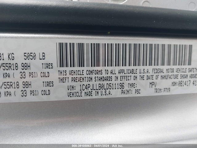 Jeep Cherokee Altitude Fwd 2020 1C4PJLLB0LD511196 Image 9