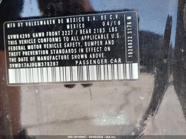 3VWD17AJ0GM378287 Volkswagen Jetta 1.8t Sport