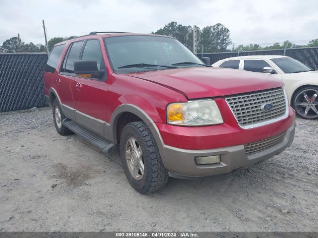 Auction sale of the 2003 Ford Expedition Eddie Bauer, vin: 1FMRU17W63LA92287, lot number: 39106148