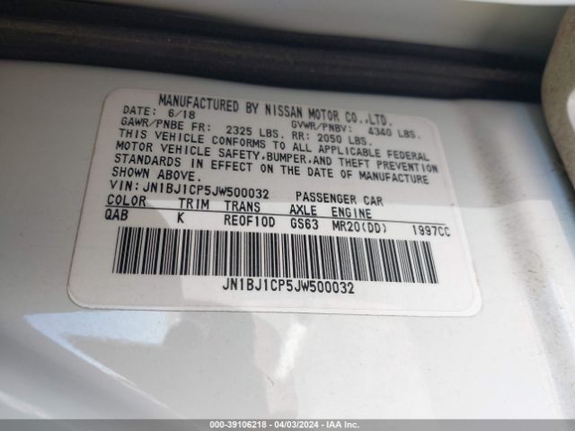 JN1BJ1CP5JW500032 Nissan Rogue Sport Sl