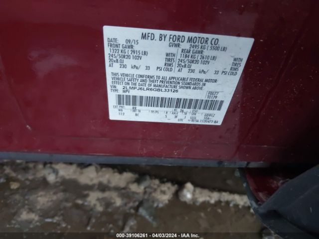 2LMPJ6LR6GBL33126 Lincoln Mkx Reserve