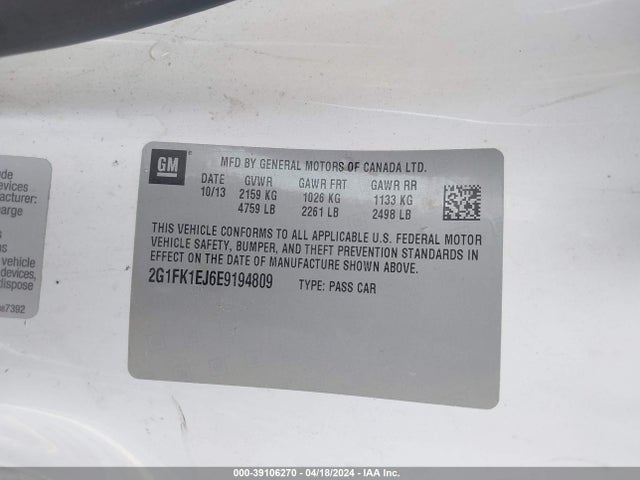 Chevrolet CAMARO 2SS 2014 2G1FK1EJ6E9194809 Image 9