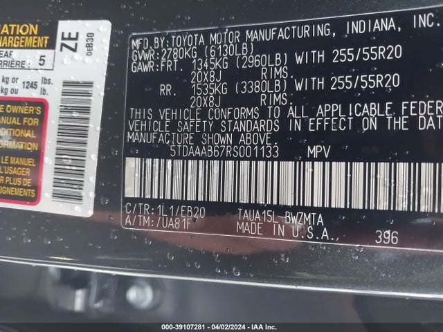 Lexus Tx 350 Premium 2024 5TDAAAB67RS001133 Image 9