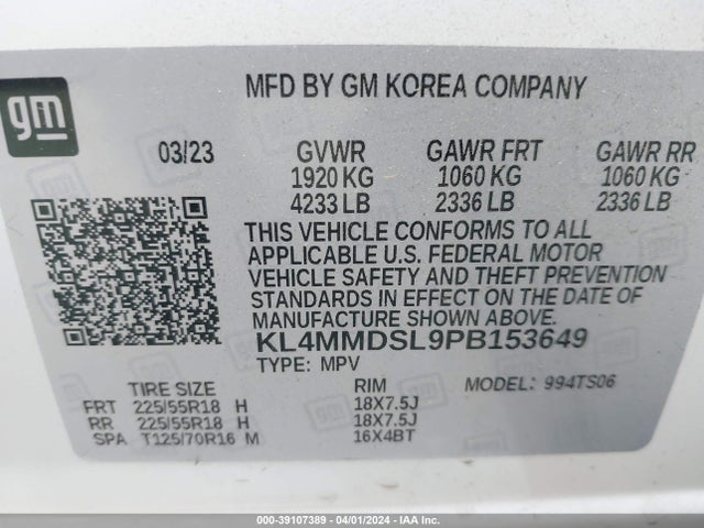 Buick Encore Gx Select Fwd 2023 KL4MMDSL9PB153649 Image 9