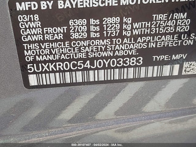 5UXKR0C54J0Y03383 BMW X5 Xdrive35i