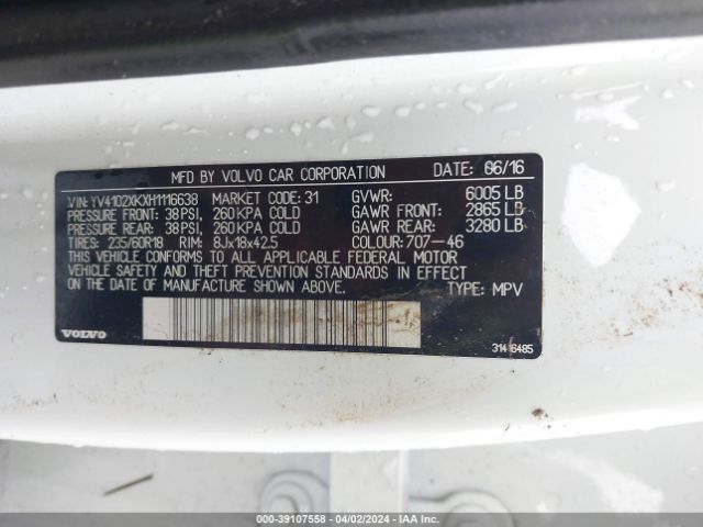 YV4102XKXH1116638 Volvo Xc90 T5 Momentum