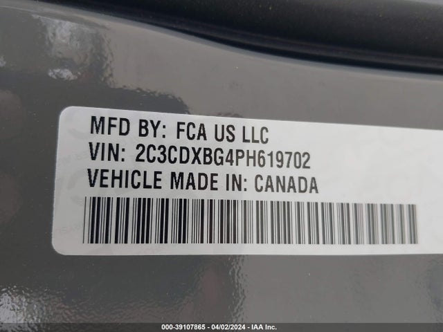 Dodge Charger Sxt 2023 2C3CDXBG4PH619702 Image 9