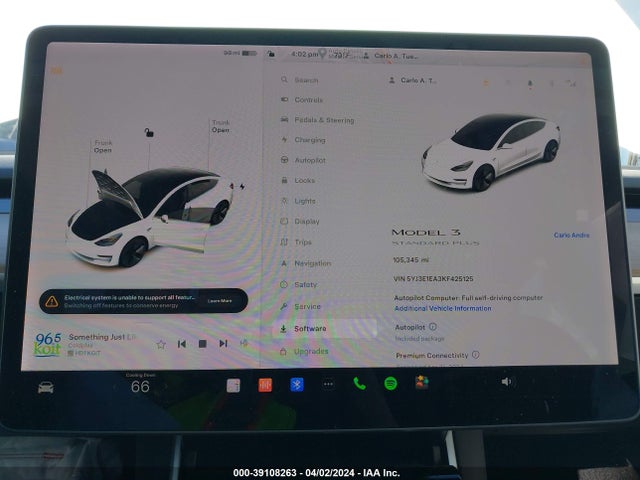Tesla Model 3 Long Range/mid Range/standard Range/standard Range Plus 2019 5YJ3E1EA3KF425125 Image 7