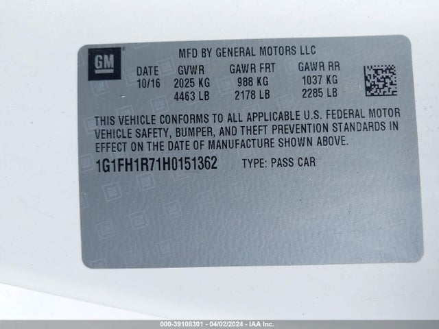 Chevrolet CAMARO 2SS 2017 1G1FH1R71H0151362 Image 9