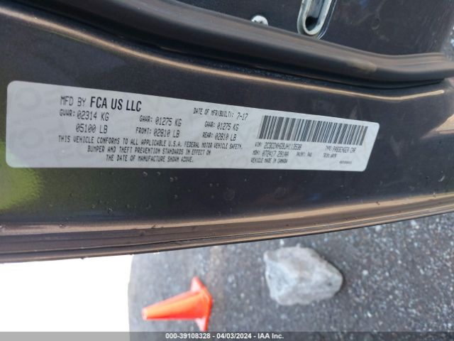 2C3CDXHG9JH113538 Dodge Charger Sxt Plus Rwd