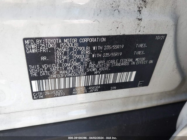 Toyota Rav4 Prime Xse 2021 JTMFB3FV9MD067364 Image 9