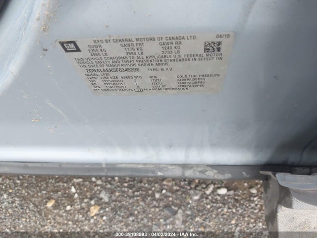 Chevrolet EQUINOX LS 2015 2GNALAEK5F6345396 Image 9